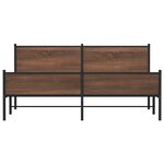 vidaXL Cadre de lit en métal sans matelas chêne marron 160x200 cm