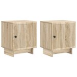 vidaXL Cabinet de chevet 2 pc Chêne Sonoma 43 x 34 5 x 50 cm
