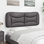 vidaXL Coussin de tête de lit Hvar gris 120 cm similicuir