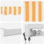 vidaXL Auvent rétractable automatique jaune et blanc 300x250 cm