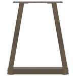 vidaXL Pieds de table basse en forme de V  2 pièces  acier naturel  28 x (42-43 3) cm