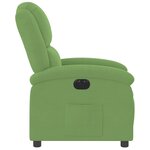 vidaXL Fauteuil inclinable électrique vert clair velours