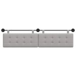 vidaXL Tête de lit suspendue Gris nuage tissu