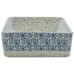 vidaXL Vasque à poser gris/bleu rectangulaire 46x35 5x13 cm céramique