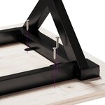 vidaXL Pieds de table basse cadre en X 70x60x43 cm fonte
