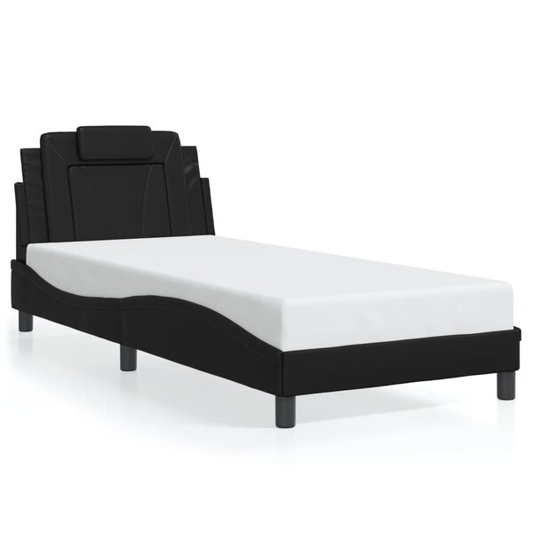 vidaXL Cadre de lit sans matelas noir 90x200 cm similicuir