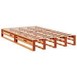 vidaXL Lit bibliothèque sans matelas cire marron 120x200 cm pin massif