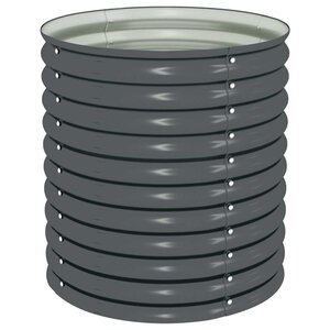 vidaXL Lit surélevé de jardin 80x80x81 cm Acier galvanisé Gris