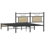 vidaXL Cadre de lit sans matelas chêne sonoma 150x200 cm