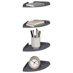 vidaXL Étagère Flottante d'Angle 4 pc Anthracite 18 x 18 x 2 cm