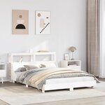 vidaXL Cadre de lit sans matelas blanc 120x200 cm bois de pin massif