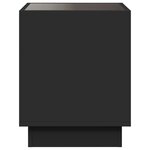 vidaXL Table basse avec LED infini noir 50x50x50 cm