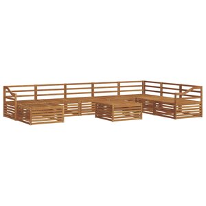 vidaXL Ensemble de canapés d'extérieur 9 pc Naturel
