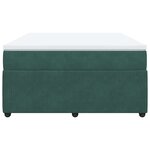 vidaXL Sommier à lattes de lit et matelas Vert foncé 140x200cm Velours