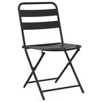 vidaXL Ensemble bistrot 3 Pièces Anthracite Acier