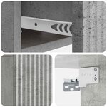 vidaXL Cabinet de chevet mural 2 Pièces Gris béton 49 x 34 5 x 20 cm