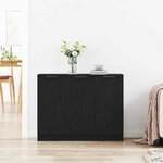 vidaXL Buffet Noir 90 5 x 30 x 70 cm Bois d'ingénierie