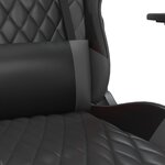 vidaXL Chaise de jeu Noir et gris Similicuir