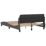 vidaXL Cadre de lit Dover gris 140x200 cm similicuir
