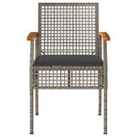 vidaXL Chaises de jardin coussins lot de 2 gris résine tressée acacia