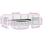 vidaXL Ensemble de canapés d'extérieur 5 pc Naturel