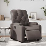 vidaXL Fauteuil inclinable électrique Marron Similicuir