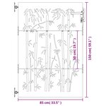 vidaXL Portail de jardin 85x150 cm acier corten design de bambou
