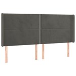 vidaXL Sommier à lattes de lit matelas et LED Gris foncé 160x200 cm