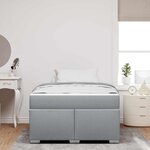 vidaXL Cadre de lit Gris clair 120 x 200 cm tissu