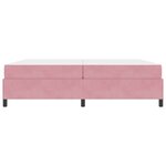 vidaXL Cadre de lit avec matelas Rose et blanc 200 x 200 cm Velours