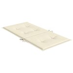 vidaXL Coussins de chaise de jardin à dossier bas lot de 6 crème