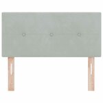 vidaXL Tête de lit avec tête de lit Gris clair 80 cm Cuir synthétique
