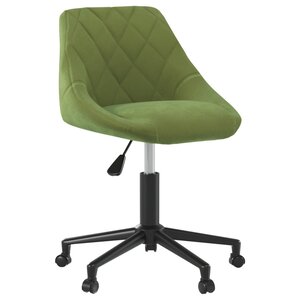 vidaXL Chaise pivotante de salle à manger Vert clair Velours