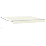 vidaXL Auvent rétractable Crème 3 5 x 2 m 100 Polyester et Aluminium