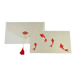 PAPERTREE LUCKY Lot de 5 Enveloppes cadeau 19x10cm - Ivoire