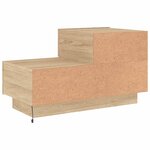 vidaXL Table de chevet avec lumières LED chêne sonoma 70x36x40 5 cm