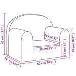 vidaXL Canapé pour enfants gris clair peluche douce