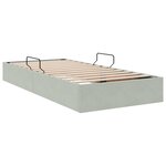 vidaXL Cadre de lit ottoman Gris clair 100 x 200 cm Velours