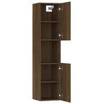 vidaXL Armoire de bain Chêne marron 30x30x130 cm Bois d'ingénierie