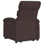 vidaXL Fauteuil inclinable de massage Marron foncé Tissu
