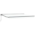 vidaXL Auvent Rétractable Blanc 450 × 300 cm Polyester et métal