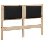 vidaXL Tête de lit Autre Marron 135 cm Bois massif en pin