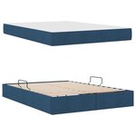 vidaXL Lit avec rangement et matelas Bleu 140 x 190 cm Polyester