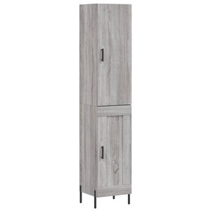 vidaXL Buffet haut Sonoma gris 34 5x34x180 cm Bois d'ingénierie