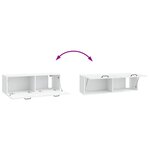vidaXL Meuble TV mural Blanc 98 x 31 x 30 cm Bois d'ingénierie