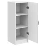 vidaXL Buffet Blanc brillant 33 x 34 5 x 87 cm Bois d'ingénierie