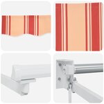 vidaXL Auvent Rétractable Jaune et Orange 500 × 300 cm Tissu et Métal