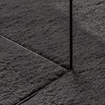 vidaXL Tapis "HUARTE" Anthracite 100x200 cm Ovale