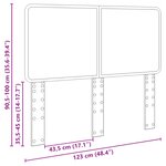 vidaXL Tête de lit Chêne brun 120 cm Bois d'ingénierie