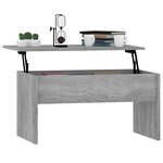 vidaXL Table basse Sonoma gris 80x50 5x41 5 cm Bois d'ingénierie